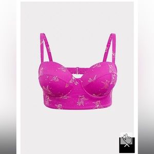 COPY - RASPBERRY PINK UNICORN UNDERWIRE BIKINI TOP